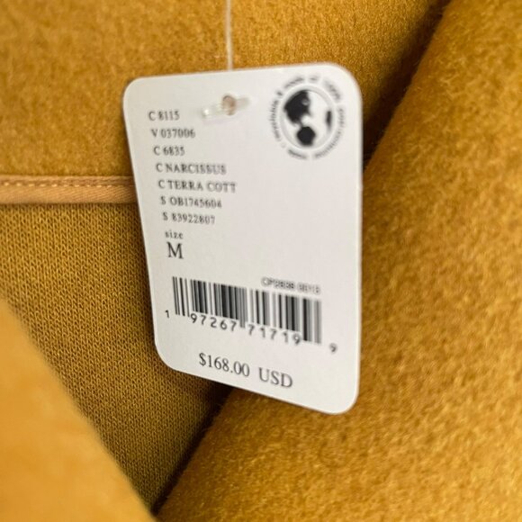 Free People $168 Mina Yellow Shawl Collar Tie Jacket Medium NWT - Picture 7 of 8